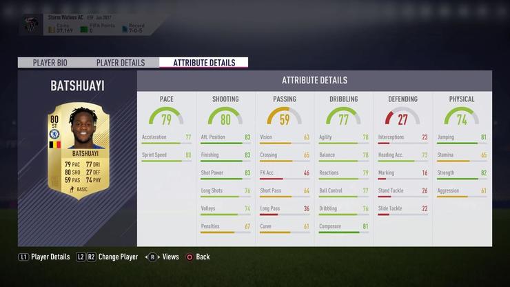 FIFA18英超性价比最高阵容——巴舒亚伊