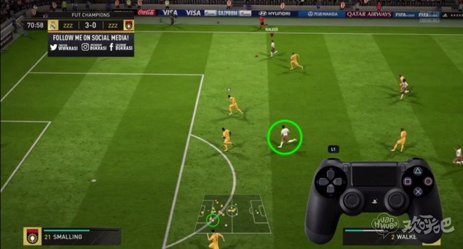 Fifa18更新后45度传中技巧教学 欢呼吧