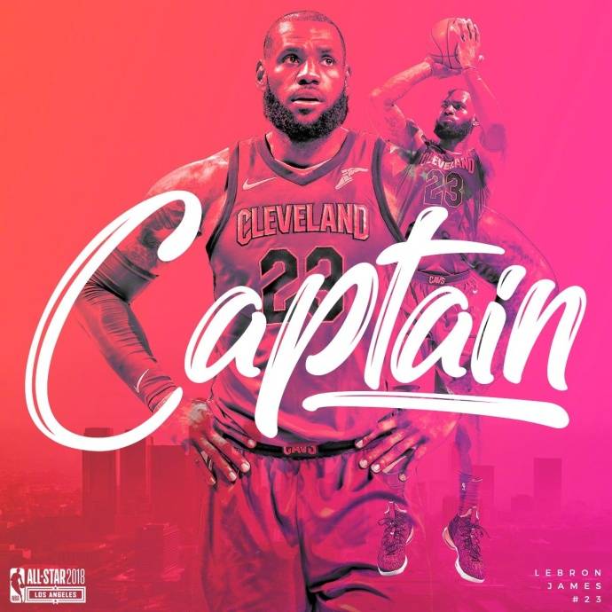 詹姆斯连续14次当选全明星先发，NBA历史第一