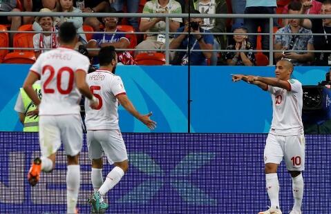突尼斯2-1巴拿马取本届世界杯首胜 突尼斯包办三球