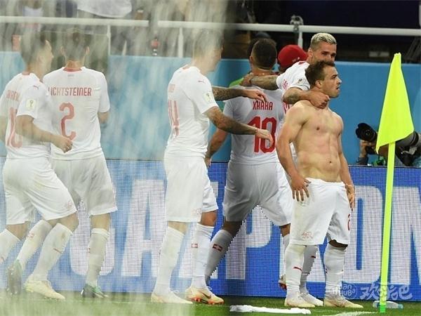 瑞士2:1塞尔维亚，沙齐里造本届世界杯第一场逆转