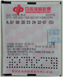 贵阳幸运彩民中双色球二等奖193万元