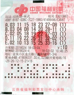 家人幸运号码，助昆明彩民勇夺双色球一等奖