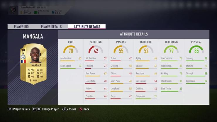 FIFA18英超性价比最高阵容——曼加拉